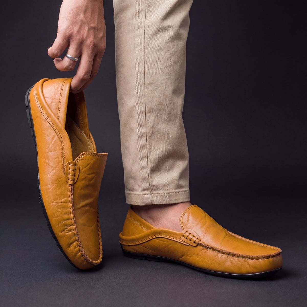 Mocasines de piel