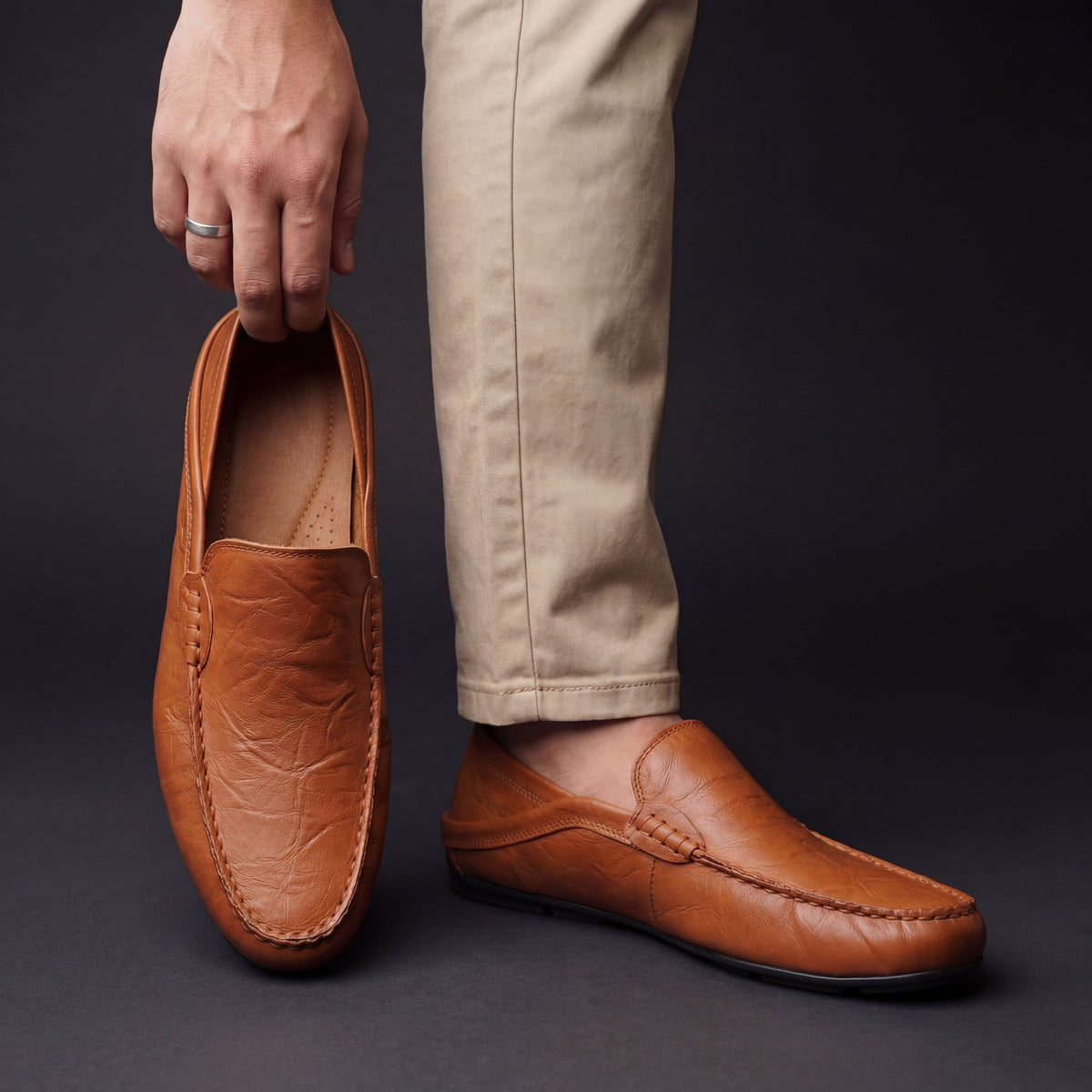 Mocasines de piel