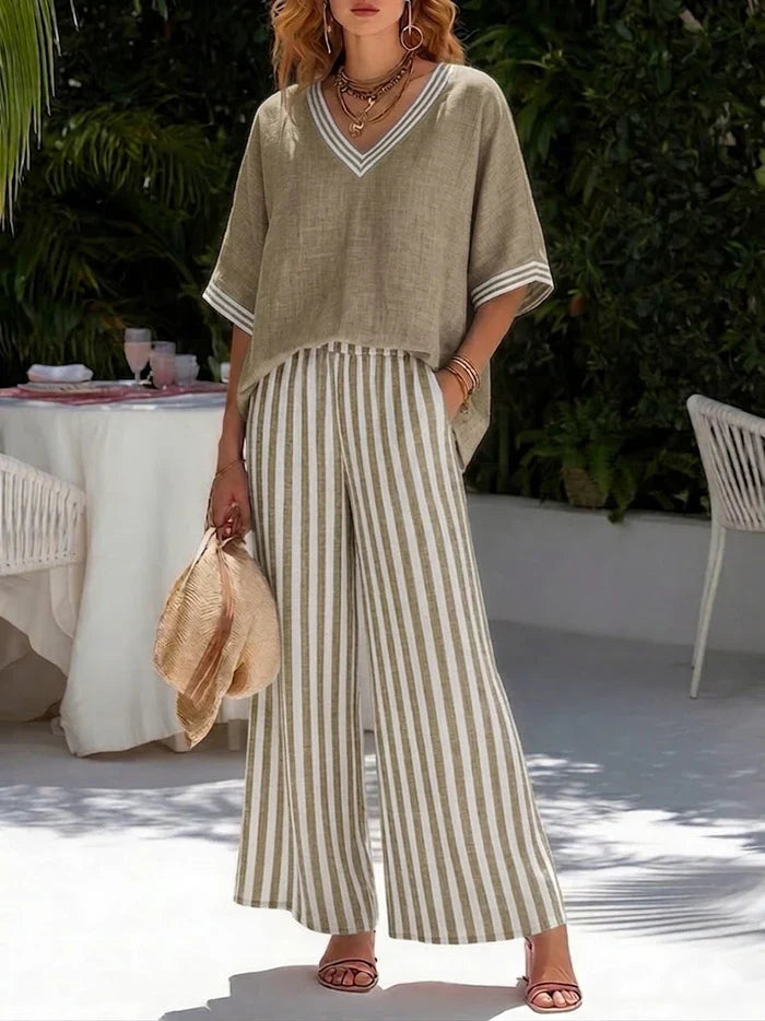 Amelia | Conjunto de verano amplio con pantalón fluido