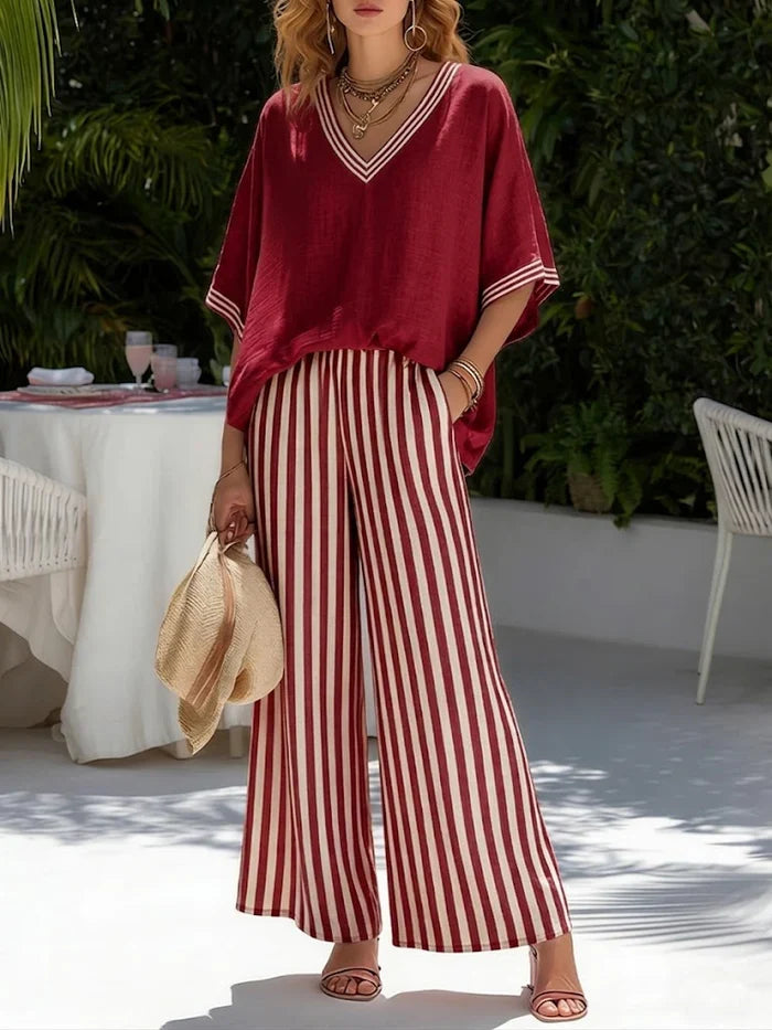 Amelia | Conjunto de verano amplio con pantalón fluido