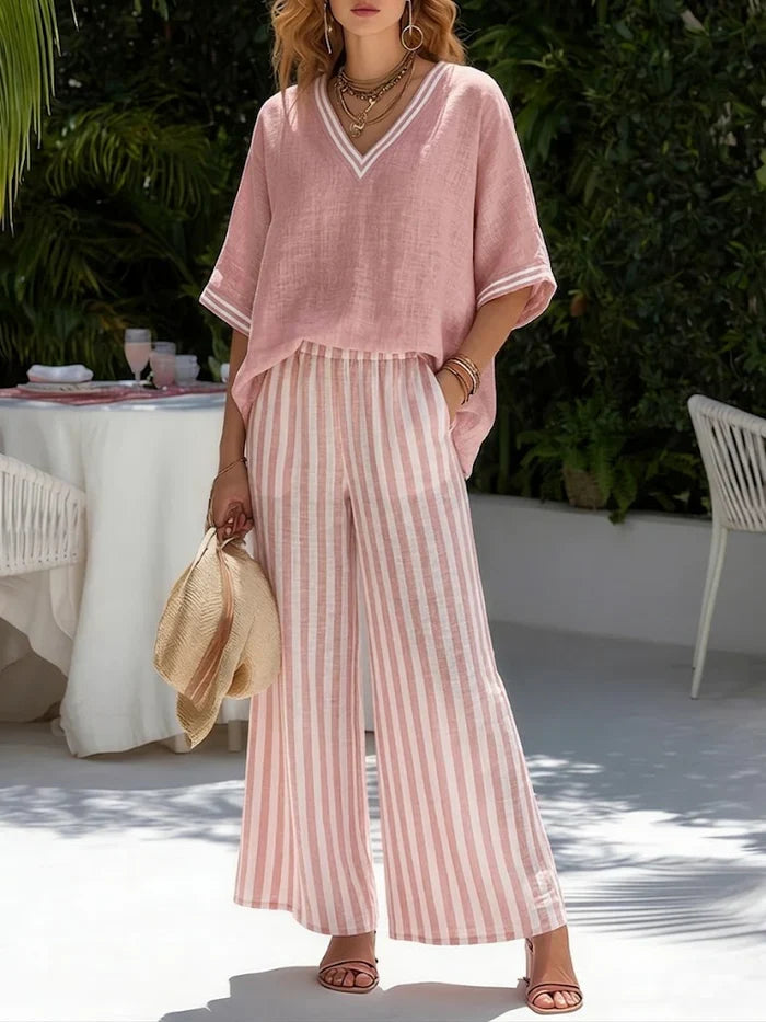 Amelia | Conjunto de verano amplio con pantalón fluido