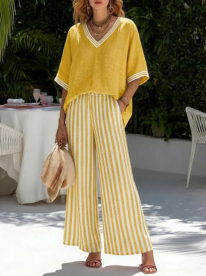 Amelia | Conjunto de verano amplio con pantalón fluido