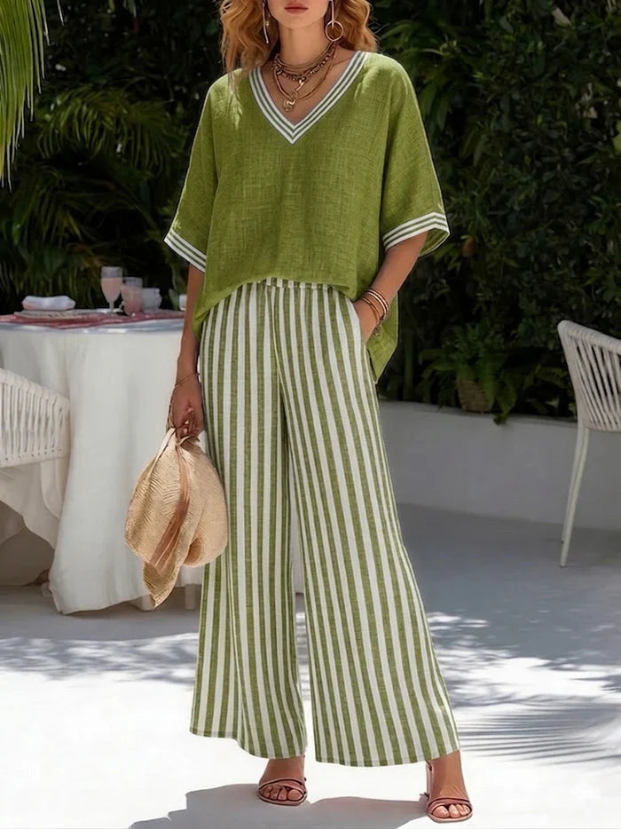 Amelia | Conjunto de verano amplio con pantalón fluido